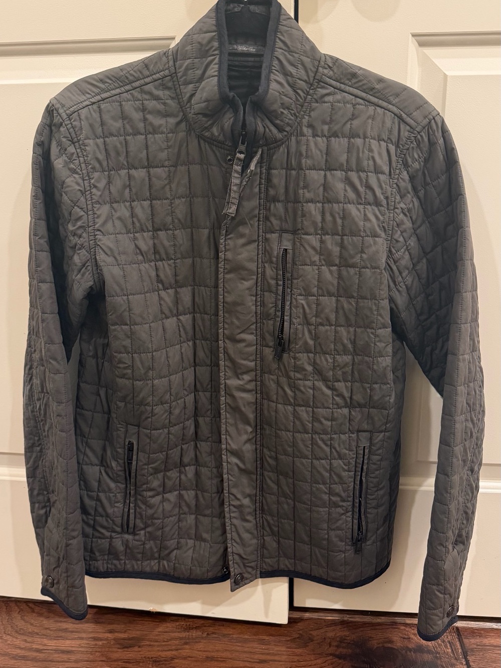 Vince Men's Quilted Grey Jacket